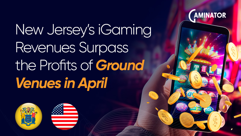 New Jersey gambling revenues in April 2025