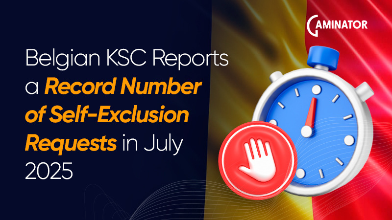 Rise of self-exclusion requests in Belgium in July 2025