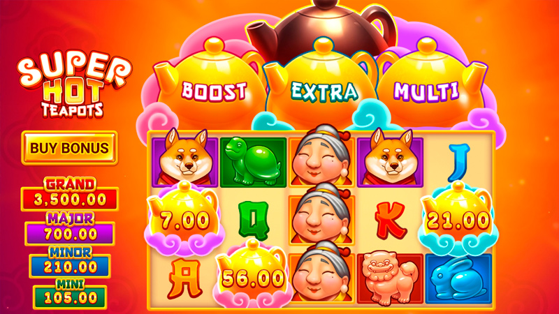 Super Hot Teapots: Hold & Win Super Hot Teapots: Hold and Win by 3 Oaks Gaming